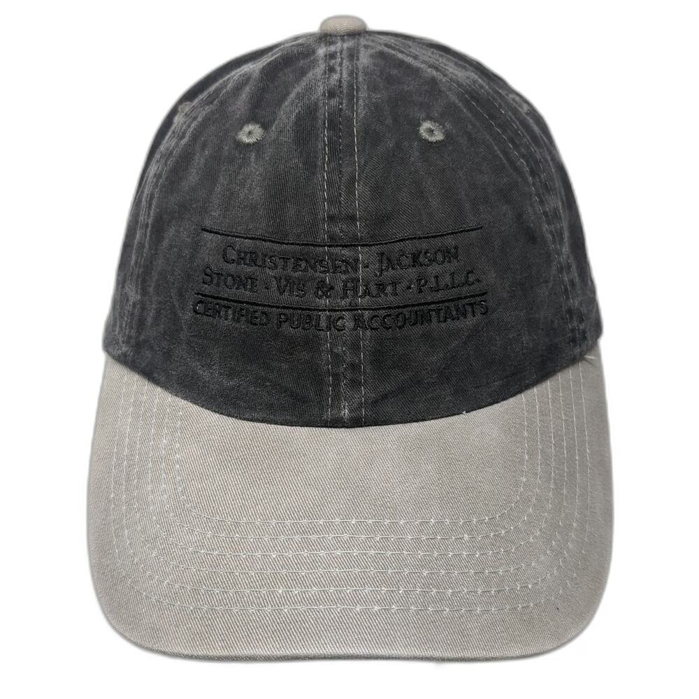 Port Authority Gray One Size Baseball Cap Acid Wash Slideback Accountant Hat